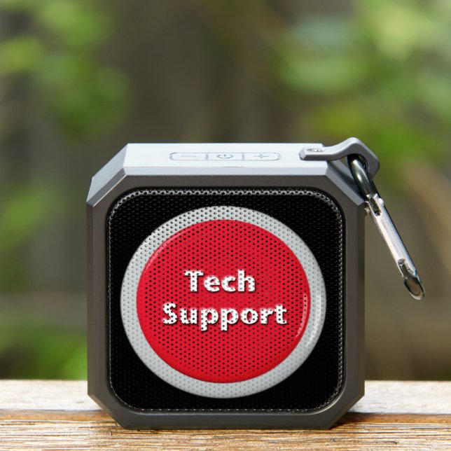 Tech Support Red Panic Button Bluetooth Speaker (Insitu(Outdoor))