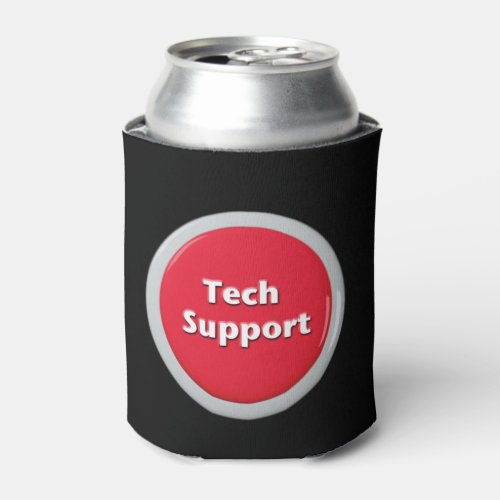 Tech Support Red Panic Button Can Cooler