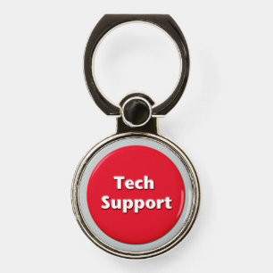 Tech Support Red Panic Button Phone Ring Stand