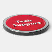 Tech Support Red Panic Button Wireless Charger (Front 2)