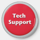 Tech Support Red Panic Button Wireless Charger (Front)