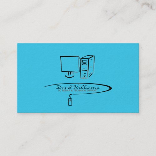 Tech SupportRepair Business Card Blue Version