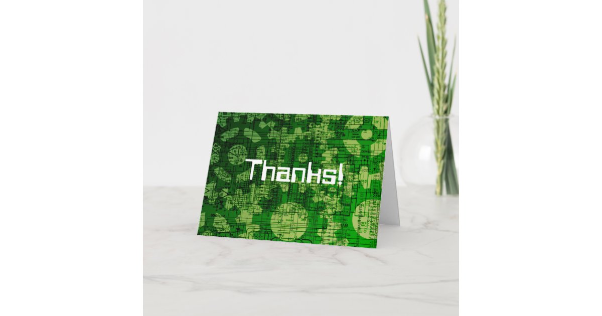 Tech support thanks! thank you card | Zazzle