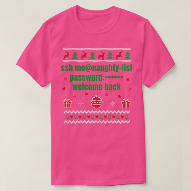 Tech Support Ugly Christmas Funny Computer IT Nerd T-Shirt (Design Front)