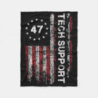 Tech Support Us Flag White House Tech Support D.o. Fleece Blanket