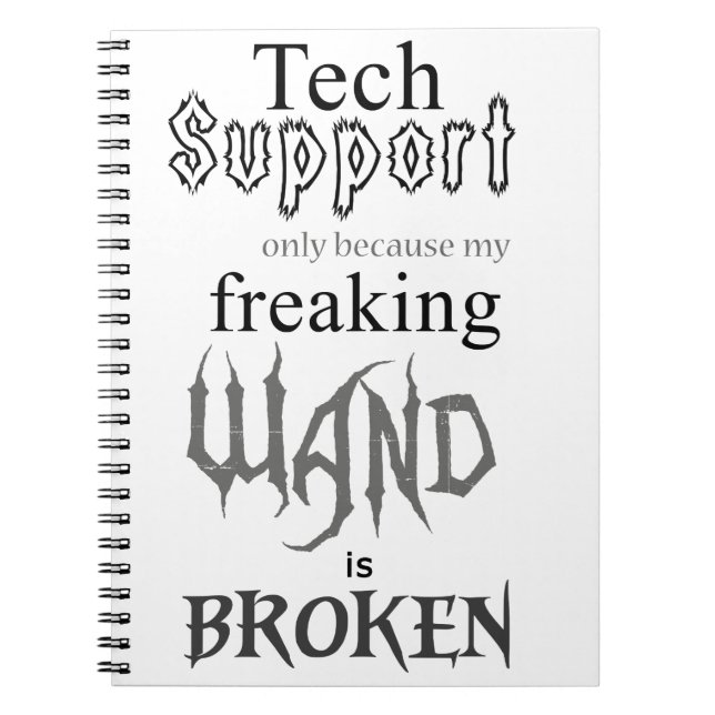 Tech Support Wand Notebook (Front)