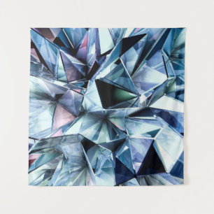 Tech tech triangle crystal background. tapestry