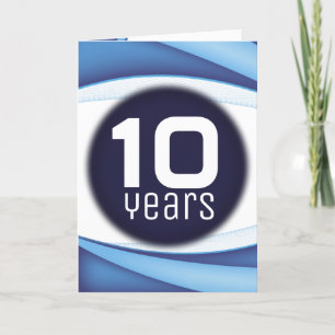 Tech wave custom years employee anniversary award card