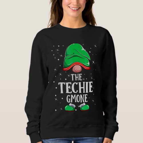 Techie Gnome Buffalo Plaid Matching Family Christm Sweatshirt