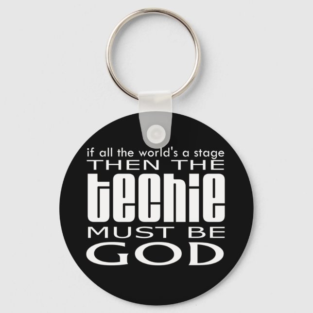 Techie God Keychain (Front)