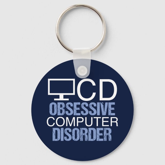 Techie Humor | Obsessive Computer Disorder Keychain (Front)