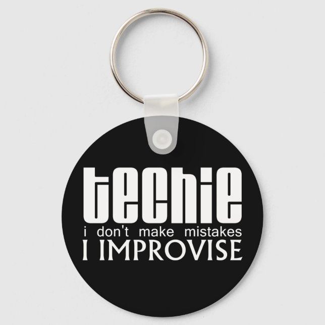 Techie Improvise Keychain (Front)