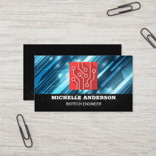 Techie Logo Circuitry Modules Business Card