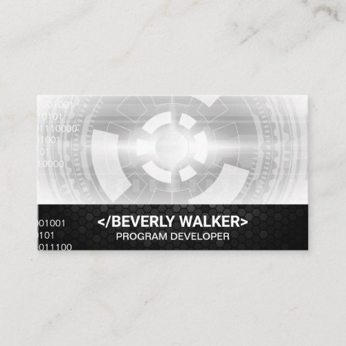 Techie  Software  Geometric Background Business Card