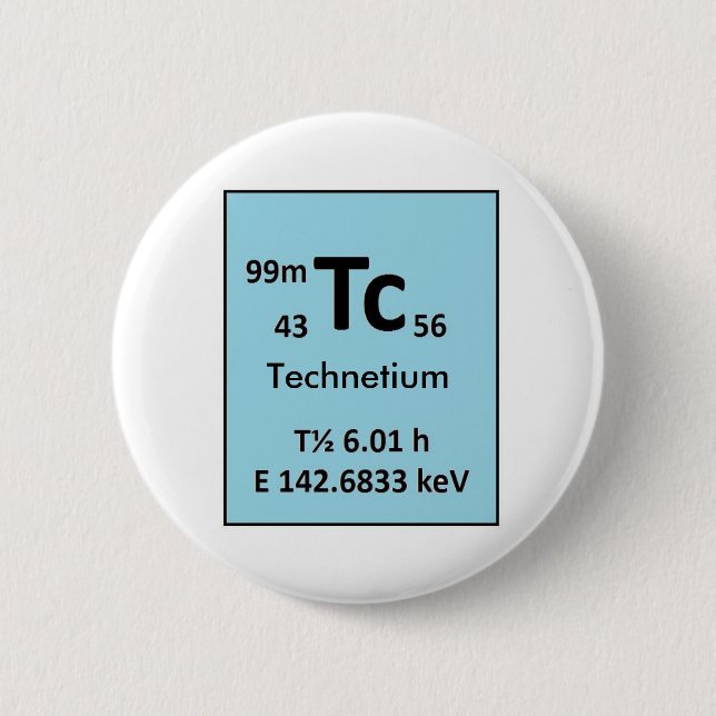 Technetium-99m Pinback Button (Front)