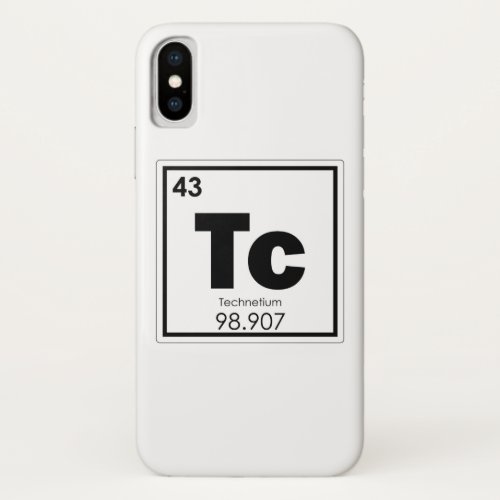 Technetium chemical element symbol chemistry formu iPhone x case