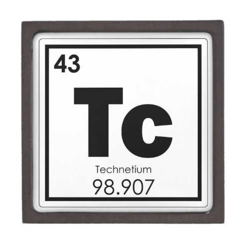 Technetium chemical element symbol chemistry formu gift box