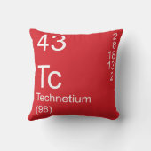 Technetium Throw Pillow (Back)