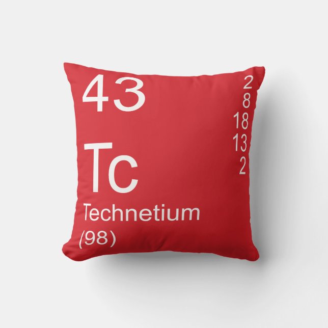 Technetium Throw Pillow (Front)