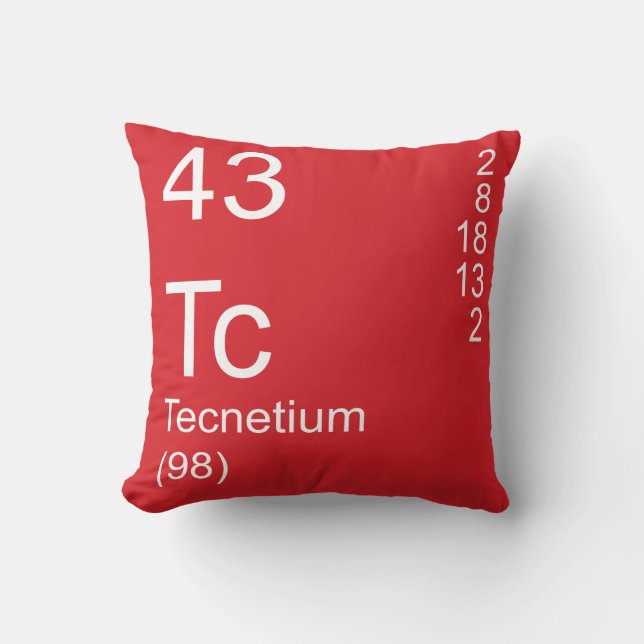 Technetium Throw Pillow (Front)