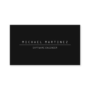 TECHNICAL COMPUTER FONT BLACK Business Card