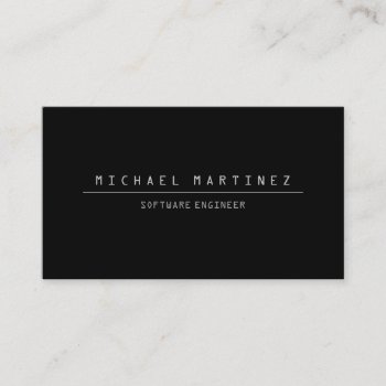 Technical Computer Font Black Business Card by 1201am at Zazzle