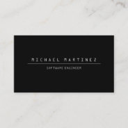 Technical Computer Font Black Business Card at Zazzle