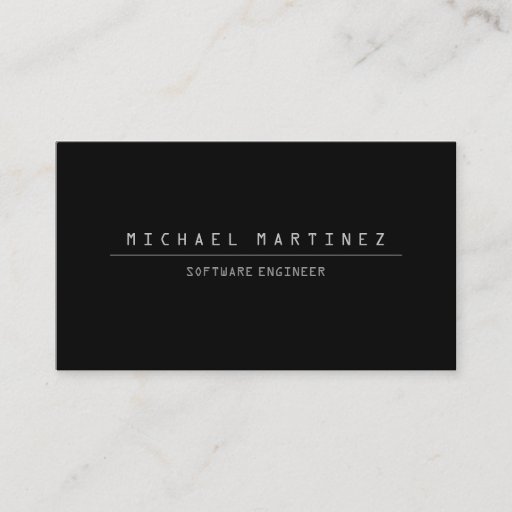 Customizable TECHNICAL COMPUTER FONT BLACK Business Card