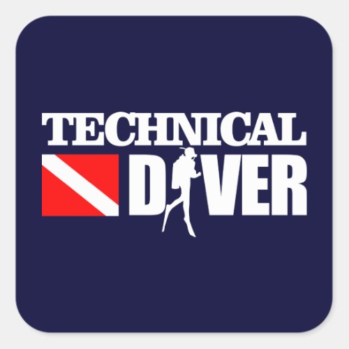 Technical Diver 2 Square Sticker