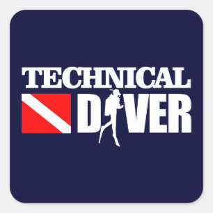 Technical Diver 2 Square Sticker