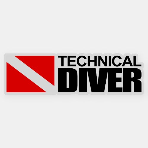 Technical Diver Rectangular Sticker