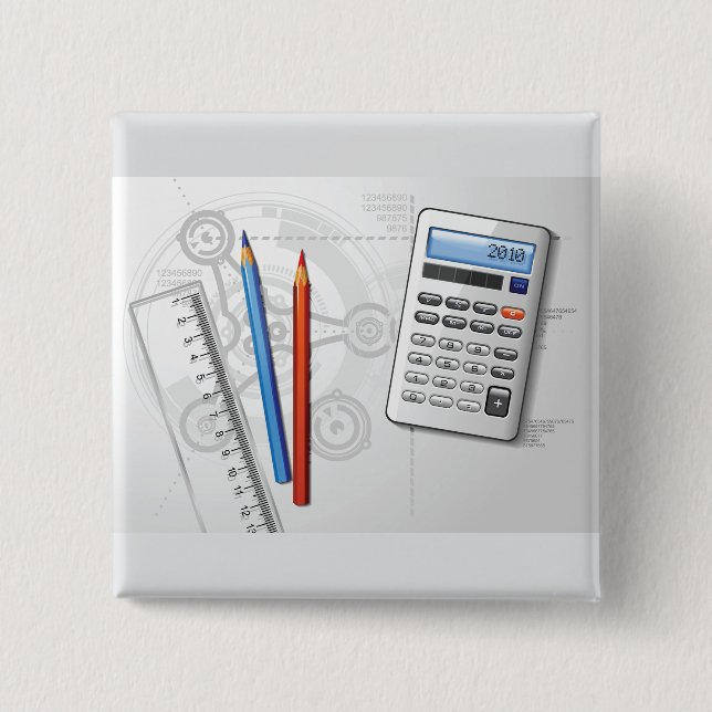 Technical Drawing Office Supplies Button (Front)