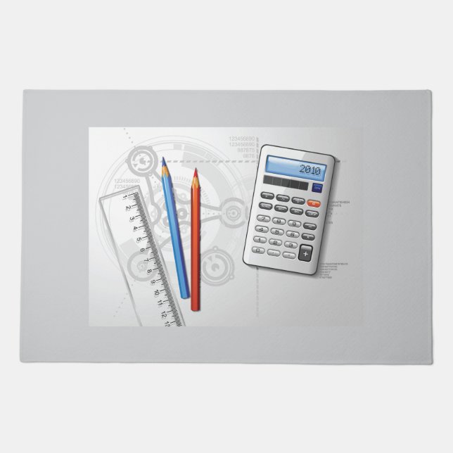 Technical Drawing Office Supplies Doormat (Front)