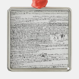 Technical drawings metal ornament