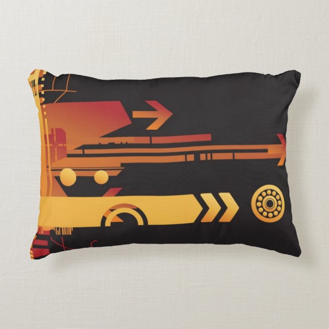 Technical halftone background 2 decorative pillow (Front)