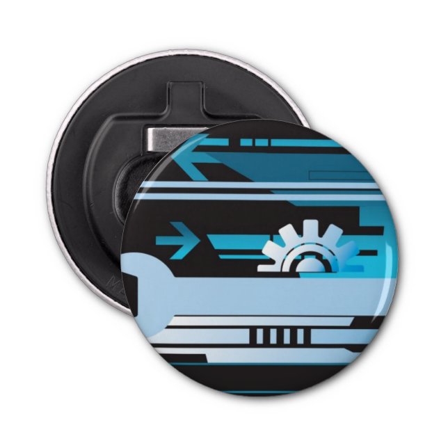 Technical halftone background 3 bottle opener (Front)