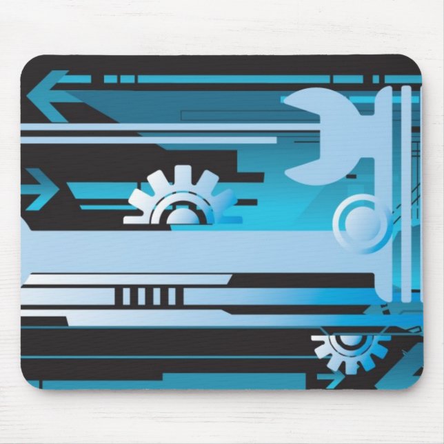 Technical halftone background 3 mouse pad (Front)