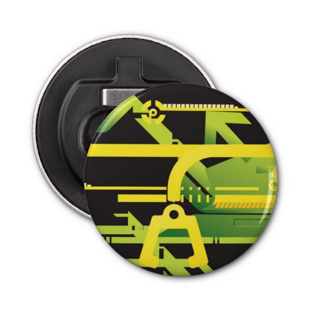 Technical halftone background 4 bottle opener (Front)