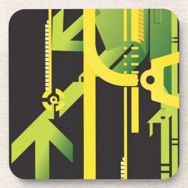 Technical halftone background 4 drink coaster (Front)