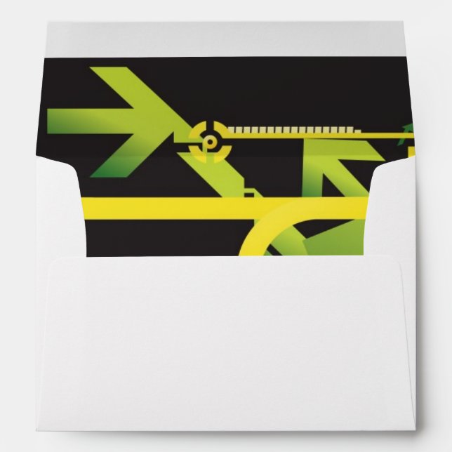 Technical halftone background 4 envelope (Back (Bottom))