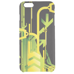 Technical halftone background 4 clear iPhone 6 plus case