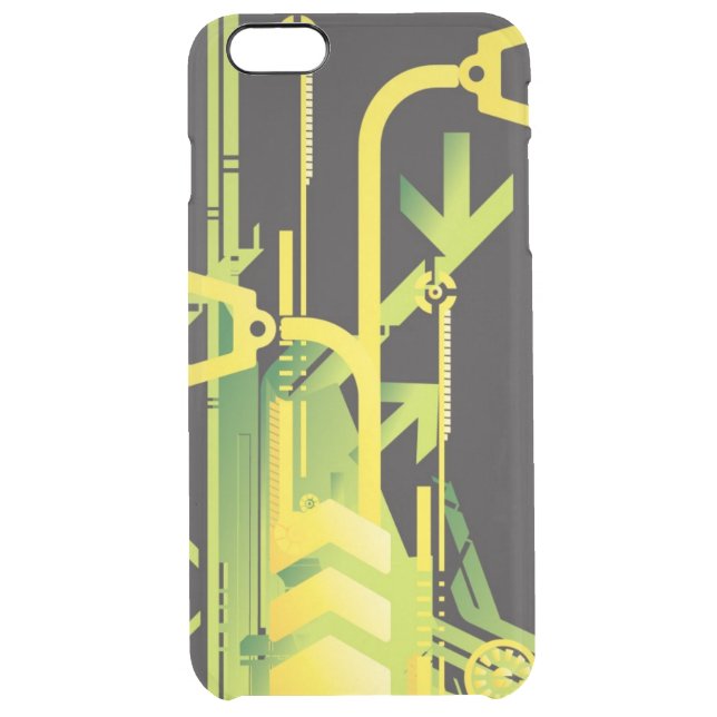 Technical halftone background 4 uncommon iPhone case (Back)
