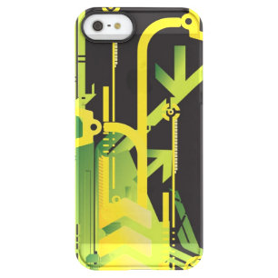 Technical halftone background 4 permafrost iPhone SE/5/5s case