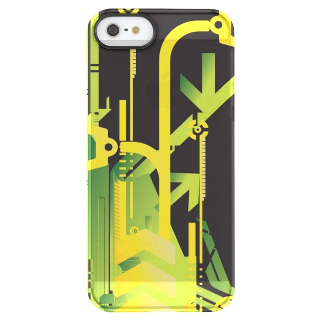 Technical halftone background 4 uncommon iPhone case (Back)