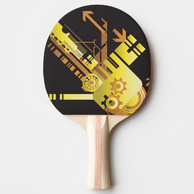 Technical halftone background 5 Ping-Pong paddle (Front)