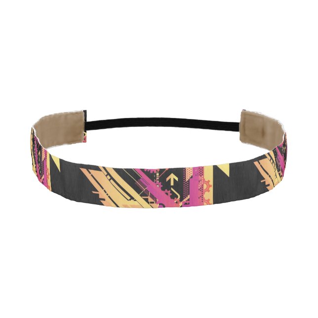 Technical halftone background 7 athletic headband (Front)