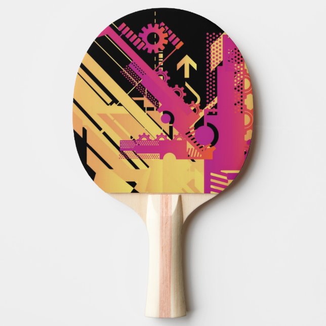 Technical halftone background 7 Ping-Pong paddle (Front)