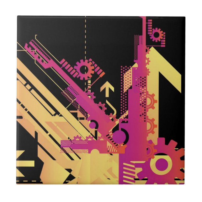 Technical halftone background 7 tile (Front)