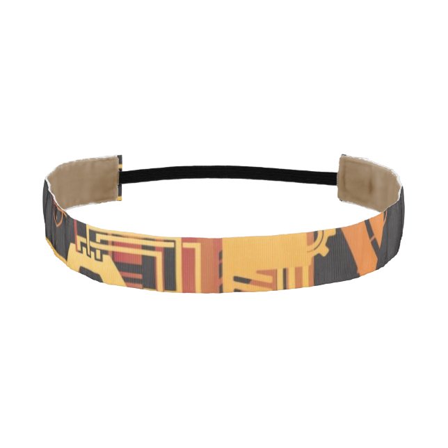 Technical halftone background athletic headband (Front)