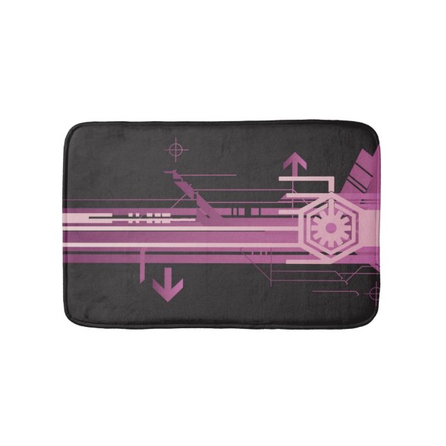 Technical halftone pattern bathroom mat (Front)